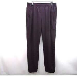 Eddie Bauer Pants Rainier Women Size 10 (33x32) Purple Flannel Lined Jogger